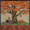 DIY Mill Hill Fall Oak Mighty Oak Quartet Tree Bead Cross Stitch Picture Kit